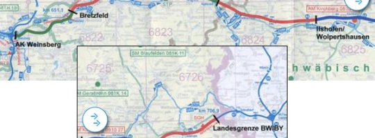 Ermittlung der anrechenbaren Kosten: Abschnitt vom Autobahnkreuz Weinsberg bis zur Landesgrenze mit Bayern
