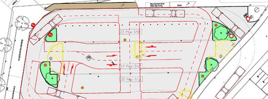 Objektplanung: Variante zur Umgestaltung des Parkplatzes an der Albert-Schweitzer-Schule in Bad Rappenau