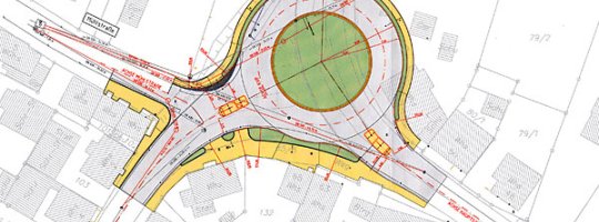 Neubau eines dreiarmigen Kreisverkehrsplatzes in Eichtersheim (Quelle: IB Willaredt, Sinsheim)