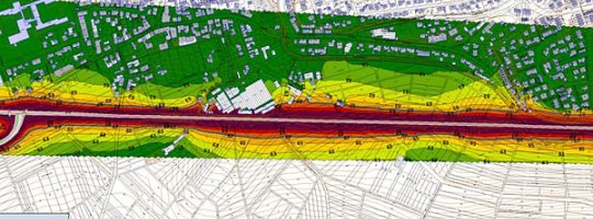 B 10 bei Illingen, Isophonenkarte TAG B 10 bei Illingen, Isophonenkarte TAG