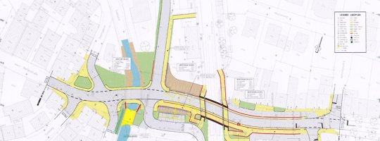 Beseitigung Bahnübergang WP 5 in Heidelsheim (Quelle: Bau- u. Vermessungsamt Bruchsal) Beseitigung Bahnübergang WP 5 in Heidelsheim (Quelle: Bau- u. Vermessungsamt Bruchsal)